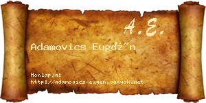 Adamovics Eugén névjegykártya